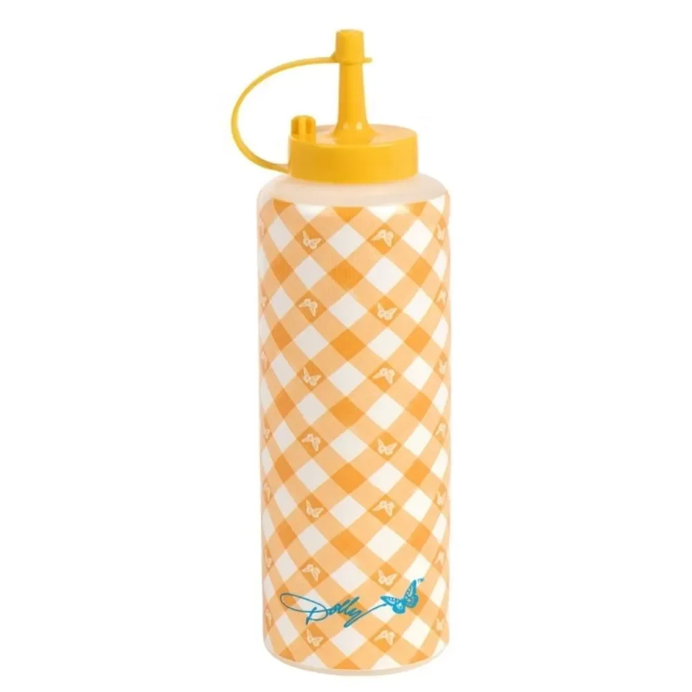 Dolly Parton Checkered‎ Squeeze Bottle- Yellow
